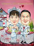 รับวาดรูปแต่งงาน,รับวาดรูปล้อเลียนแต่งงาน,รับวาดรูปประดับงานแต่งงาน โดยช่างฝีมือ