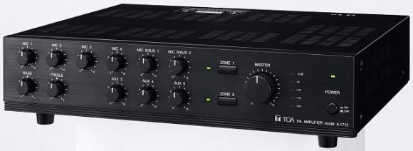 Mixer Power Amplifier ยี่ห้อ TOA รุ่น A-1712 ขนาด 120 Watt Mixer Power Amplifier ยี่ห้อ TOA รุ่น A-1712 ขนาด 120 Watt