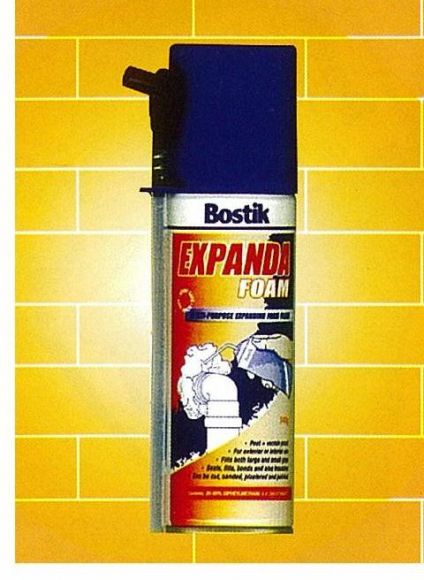BOSTIK EXPANDA FOAM สเปรย์โฟมเป็นกาวโฟมโพลียูรีเทนพร้อมใช้งานใช้ติด อุดช่องวงกบป
