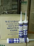 WESSBOND SILICONE SEALANT 100% RTVเวสบอนด์ ซิลิโคน ซีลแลนท์ 100% กาวซิลิโคนยาแนวเนื้อ 100% ไม่เจือจา