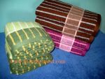 ผ้าขนหนูทอลาย ขนาด 27x54 ผ้าส่งออก สามสีเข้ม เนื้อผ้าหนานุ่ม