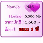 ถูกสุดๆ   ทุกแพคเกจ  น้ำใจโฮส ซื้อ1 ปี  แถม1 ปี หมดเขต  31 มกราคม 2554