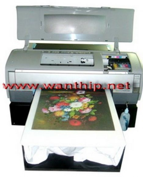 เครื่องปริ้นท์ภาพ เครื่องพิมพ์เสื้อ Inkjet หมึกพิมพ์ 7 ระบบ T-Shirt Printer