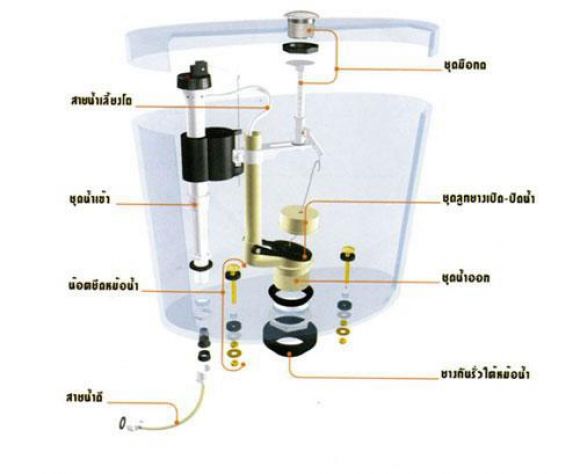 C-9571,C-9525 อุปกรณ์ภายในหม้อน้ำชักโครกCOTTO รุ่น เจเน็ต