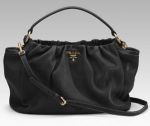 Prada Cervo Pleats Hobo Bag