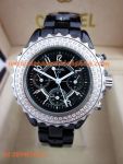CHANEL J12 White Diamonds Chronograph Black Ceramic