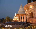 พานน้ำพุ 3 ชั้น ประดับด้านหน้าช้าง 3 เศียร