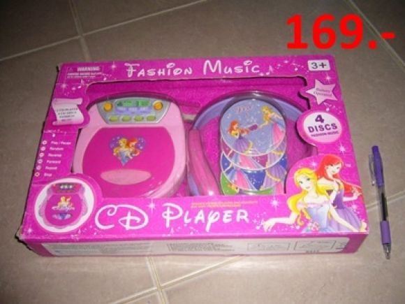 เครื่องเล่นcd พร้อมหูฟัง (มีไฟ มีเสียง)