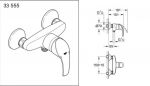 ก๊อก(ผสม)ยืนอาบยี่ห้อ GROHE รุ่น 33555 Eurosmart โครเมี่ยม
