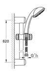 ชุดฝักบัวราวเลื่อน2ระบบยี่ห้อ GROHE รุ่น 28591 Tempesta Duo