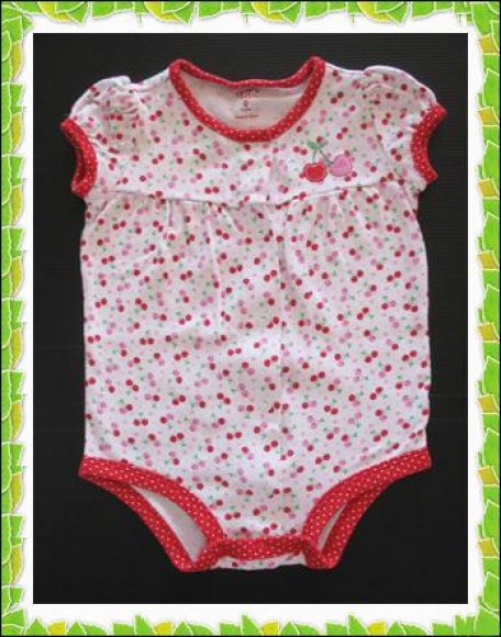 BodySuit มือสอง สีแดงลายดอก