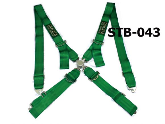 STB-043เข็มขัด_Racing_หัวหมุน 3 4จุด (Takata_II) เขียว_กล่องขาว   3500