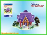 จิ๊กซอว์ 3 มิติ House Card-Purple