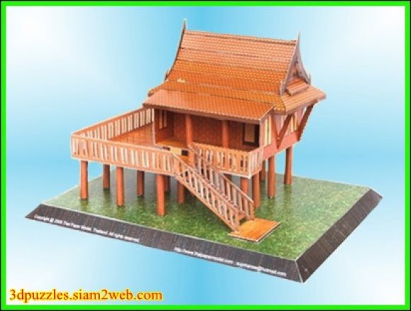 จิ๊กซอว์ 3 มิติ บ้านทรงไทยภาคกลาง เรือนเดี่ยว