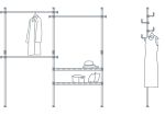Walk-In Closet แบบ 5 ขนาดราวแขวนยาว (แบบปรับได้ ) 217cm สูงปรับได้ตามขนาดเพดาน 170-253 cm พร้อมตะแกร