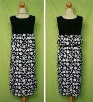 Maxi DresS เดรสยาว แขนกุด ผ้าคอตต้อนพิมพ์ลายวงกลมใหญ่เล็กสลับกัน