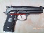 ปืนอัดแก๊ส M92FS บอดี้เหล็กรมดำเหมือนจริงยิงระบบโบลว์แบ็คของใต้หวัน