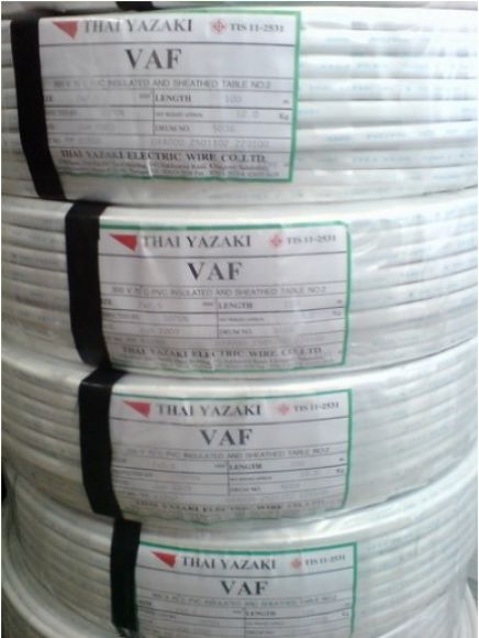 สายไฟVAF-GRD 2X2.5/1.5mm.ยี่ห้อTHAI YAZAKI