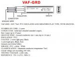 สายไฟVAF-GRD 2X2.5/1.5mm.ยี่ห้อTHAI YAZAKI