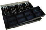 Cash Drawer ลิ้นชักเก็บเงิน MK-420 4 ช่องแบค์ / 8 ช่องเหรียญ (Metal wire grips) Cash drawer, 24V, Bl