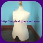 หุ่นโชว์เสื้อผ้าหัวไม้ผู้หญิง-คนอ้วนผ้าดิบ
