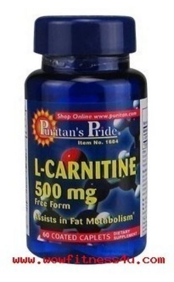 เบินไขมัน ลดความอ้วน fat burners /Puritan - L-CARNITINE 500 mg จำนวน 60 เม็ด ชนิ
