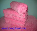 ผ้าขนหนูทอลายดิสนีย์ สีชมพู หนานุ่มเกรด A สีชมพู ขนาด 35x63