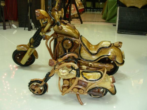 Motobike Teak Wood