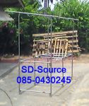 โต๊ะขายของตลาดนัด+โครงหลังคา ถอดประกอบได้ หลังคาปรับความสูงได้