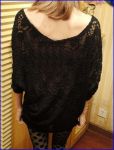 เสื้อแฟชั่นสีดำ ด้านหลังลูกไม้เซ็กซี่