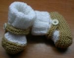 ชุดคิทถักรองเท้าเด็กแรกเกิด 0 - 3 เดือน ถักไหมพรม มีอุปกรณ์ครบชุด