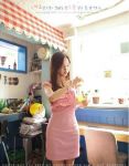 (พร้อมส่ง)ชุดเดรสแฟชั่นนำเข้า แบรนด์แท้ สไตล์เกาหลี สีชมพุู  ผ้าเนื้อดี ทรงสวย  สินค้าแบรนด์ไต้หวันแ