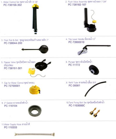 อุปกรณ์หม้อน้ำ ยี่ห้อ AMERICAN STANDARD รุ่น TF79100410PNOC สำหรับTF-2186 ไฮดร้า