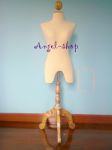 หุ่นโชว์เสื้อผ้าหัวไม้ผ้าดิบรุ่น BodySlim (สำหรับถ่ายรูปลงเว็บ)