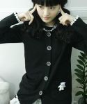เสื้อแขนยาวแฟชั่นเกาหลี เสื้อแขนยาวผ้า cotton มี hood แต่งหูกระต่าย