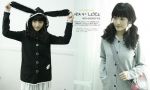 เสื้อแขนยาวแฟชั่นเกาหลี เสื้อแขนยาวผ้า cotton มี hood แต่งหูกระต่าย