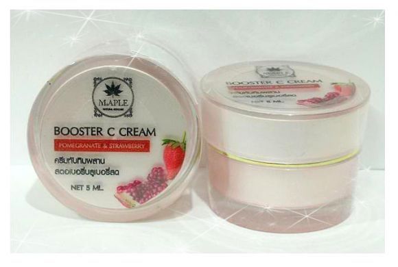 Maple Booster C cream ครีมทาหน้าทับทิมผสานสตรอเบอรี่สดและคลอลาเจน Maple Booster C cream ครีมทาหน้าทับทิมผสานสตรอเบอรี่สดและคลอลาเจน