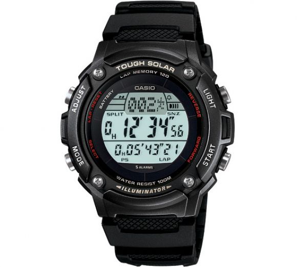 นาฬิกา Casio W-S200H-1BVDF สำหรับผู้ชาย ใช้พลังงานแสงอาทิตย์ ชาร์ตแบตอัตโนมัติ