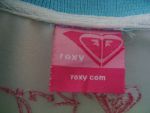 เสื้อคลุมแฟชั่นนอกสีขาวแถบฟ้า roxy ของแท้