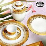 จานเซราิมิคขอบทอง Dinner Plate Gold (รับทำโลโก้ลงบนชิ้นงาน) Tel.0898912327