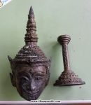 เศียรพระลักษณ์หน้าทอง ขนาดบูชาสูงรวมฐาน 4 นิ้ว ลป.กาหลง สร้างน้อย สุดยอดพุทธคุณเสน่ห์ชั้นสูงวังหลวง