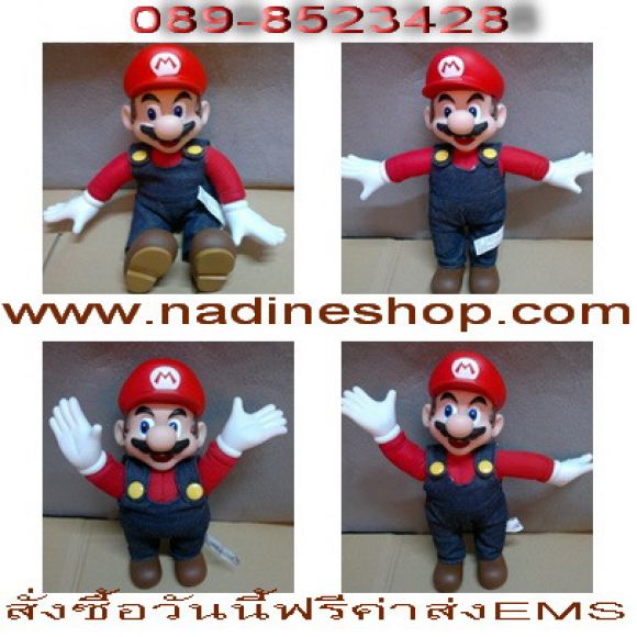  โมเดลการ์ตูนดัง Mario ตุ๊กตางานผ้า ชุดเอี๊ยมยีนส์ จากการ์ตูนเกมส์ Super Mario