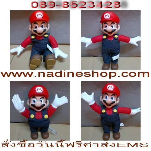 โมเดลการ์ตูนดัง Mario ตุ๊กตางานผ้า ชุดเอี๊ยมยีนส์ จากการ์ตูนเกมส์ Super Mario โมเดลการ์ตูนดัง Mario ตุ๊กตางานผ้า ชุดเอี๊ยมยีนส์ จากการ์ตูนเกมส์ Super Mario