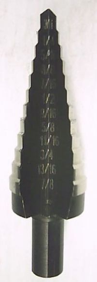 ดอกเจาะStep Drill ยี่ห้อ UNIBIT # 4 (MADE IN USA by IRWIN) เจาะได้12ขนาดตั้งแต่ 