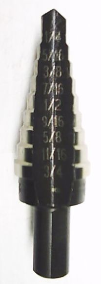 ดอกเจาะStep Drill ยี่ห้อ UNIBIT # 3 (MADE IN USA by IRWIN) เจาะได้9ขนาดตั้งแต่1/