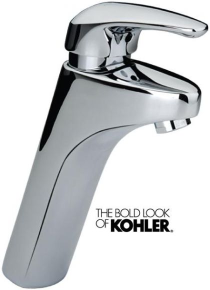 ก๊อกผสมอ่างล้างหน้าทรงสูงแบบริบก้านโยกยี่ห้อ KOHLER รุ่น K-18653X-1-CP(CABRIOLE)