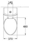 ฝารองนั่งยี่ห้อ COTTO รุ่น C912 อีลองเกต สีขาว