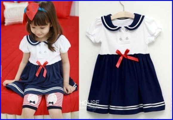 ชุดกระโปรงลูกสาวB2W2ขาว+ดำปกทหารเรือ (Import) ชุดกระโปรงลูกสาวB2W2ขาว+ดำปกทหารเรือ (Import)