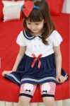 ชุดกระโปรงลูกสาวB2W2ขาว+ดำปกทหารเรือ (Import)