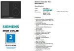 เตาไฟฟ้าเซอรามิคInduction ยี่ห้อ Siemens รุ่น EH675MN11E